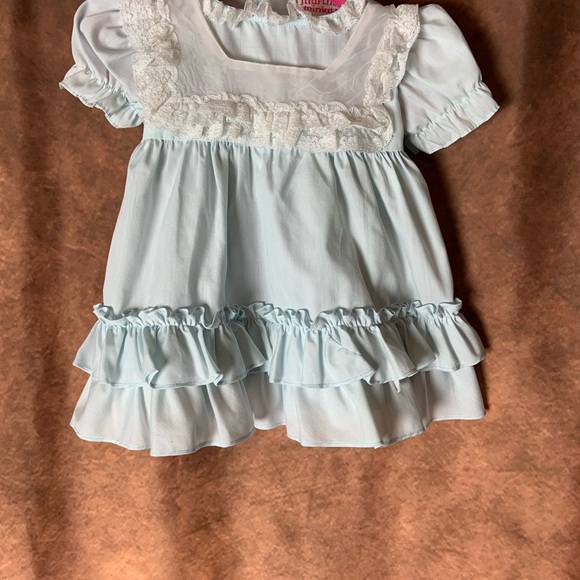 Martha’s Miniatures Baby Blue Toddler Dress - Picture 1 of 7